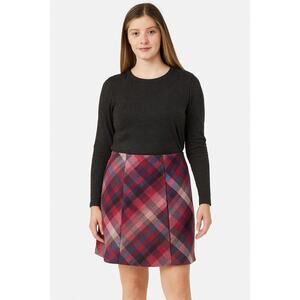 H&M Women’s Plaid Mini Wool-Blend Skirt Size 12 Multicolor